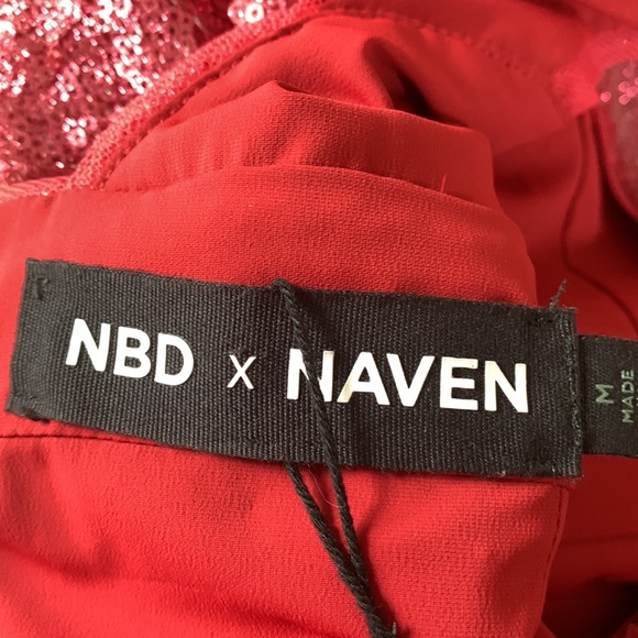 NWT NBD x NAVEN Sequin Pink Romper Size M - Picture 9 of 13